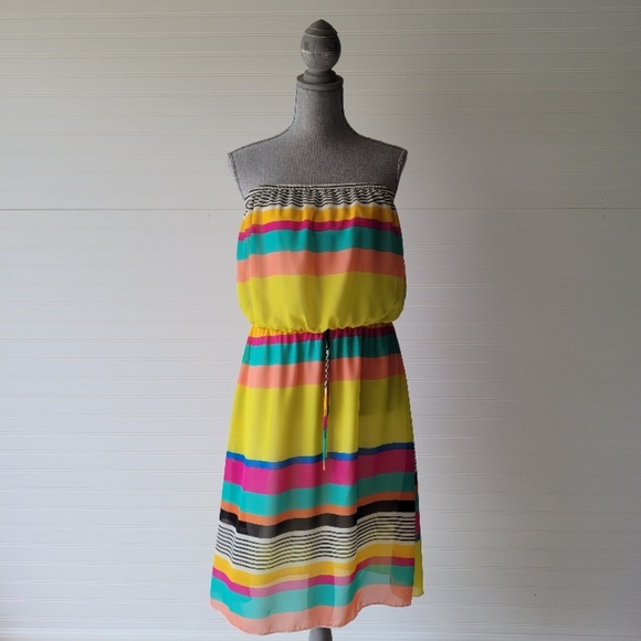 PASSPORT LOVE Strapless Dress Multi-Color XL - Picture 3 of 7